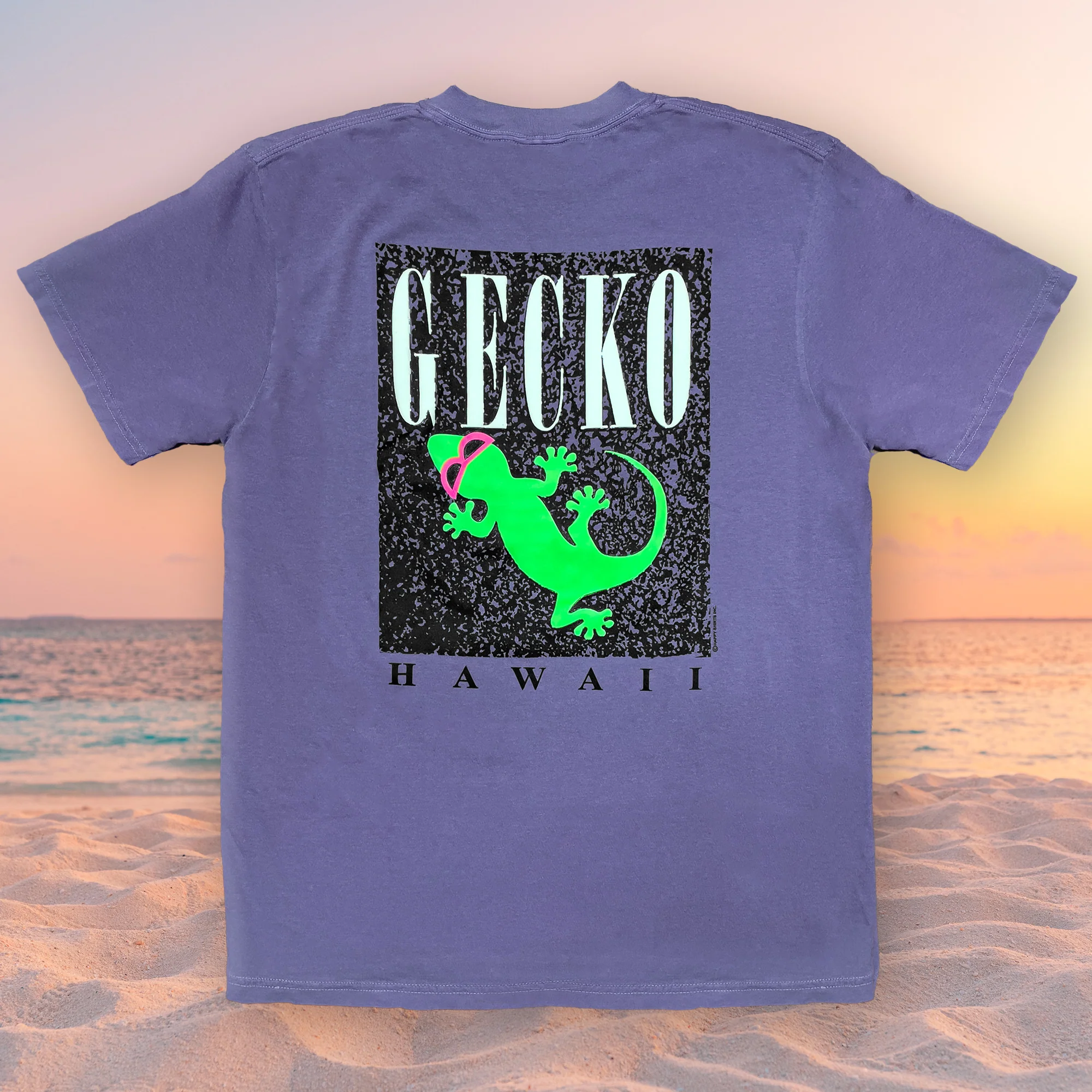 Gecko Marble - Boardwalk Berry - Pigment Dyed Tee - Image 4