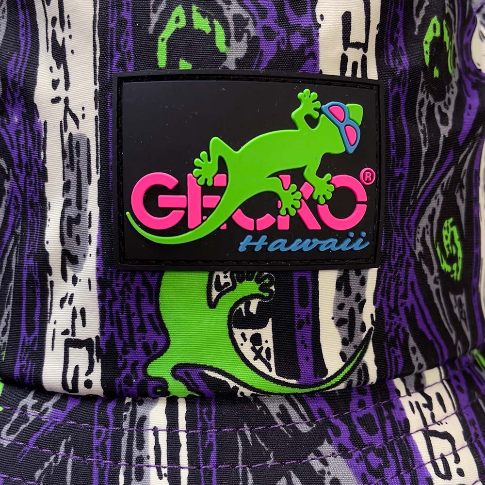 Gecko Purple Stripe Boonie / Wide Brimmed Bucket Hat - Image 4