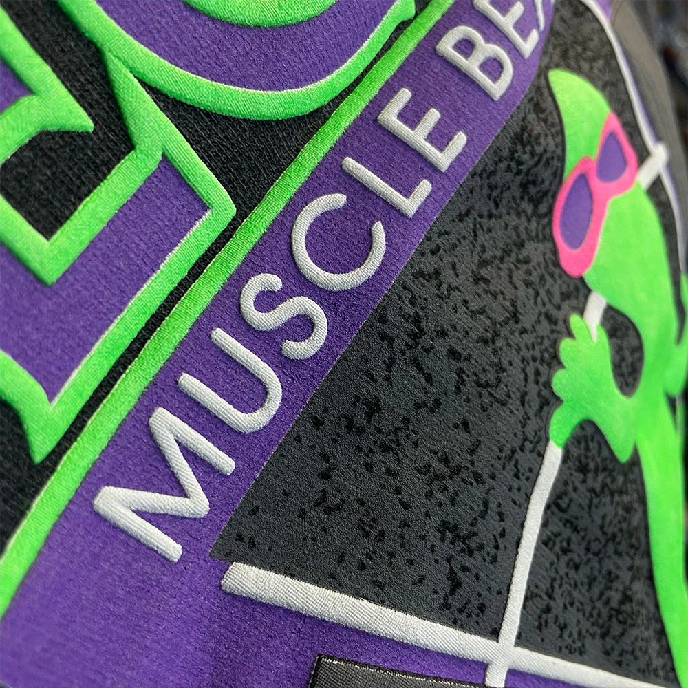 Gecko Muscle Beach V2 1988 Black Tee - Image 5