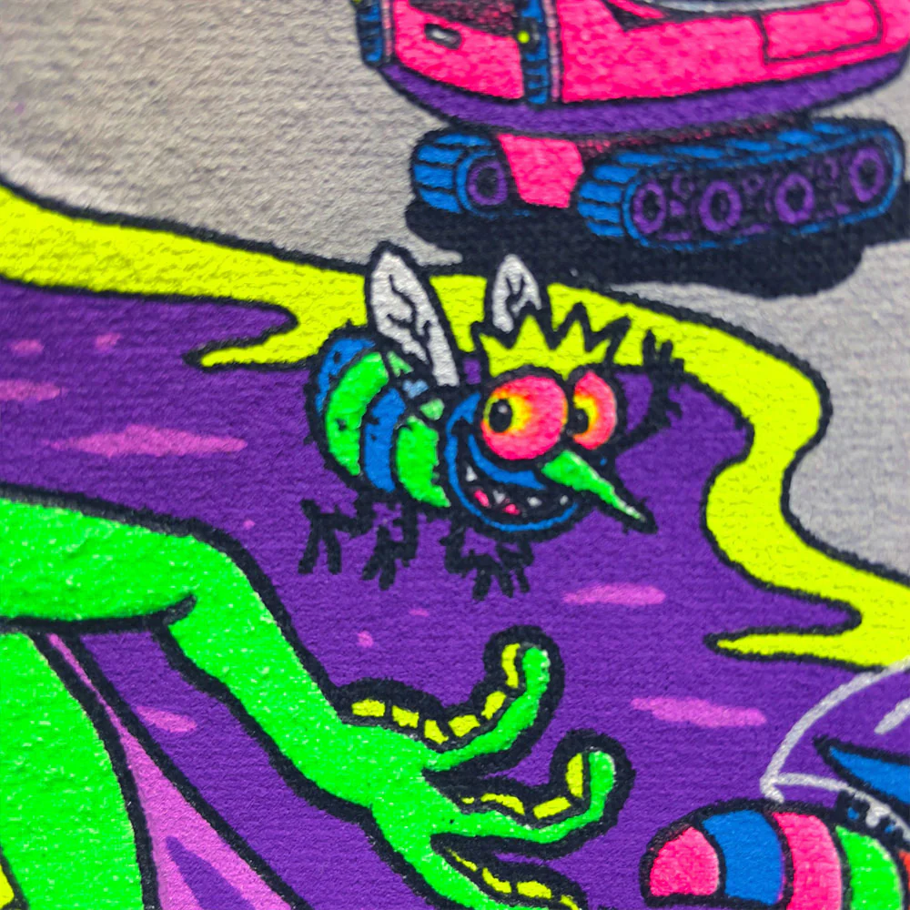 Gecko Space Tiki: Black Beefy Tee - Image 8