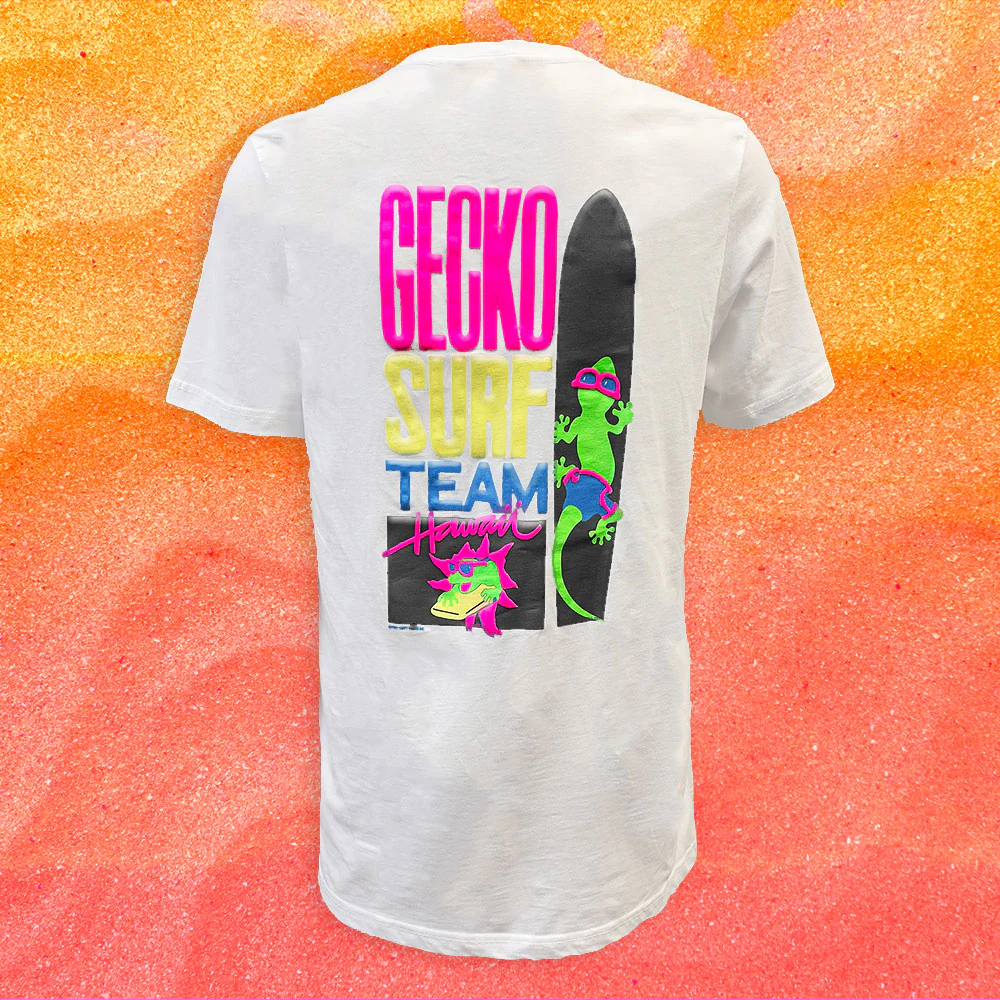 Gecko Surf Team '89 Classic White Beach Tee - Image 3