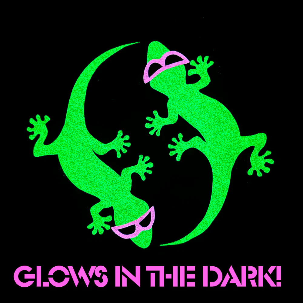 Gecko Swirl V2 - Black Cotton Tee - Image 3