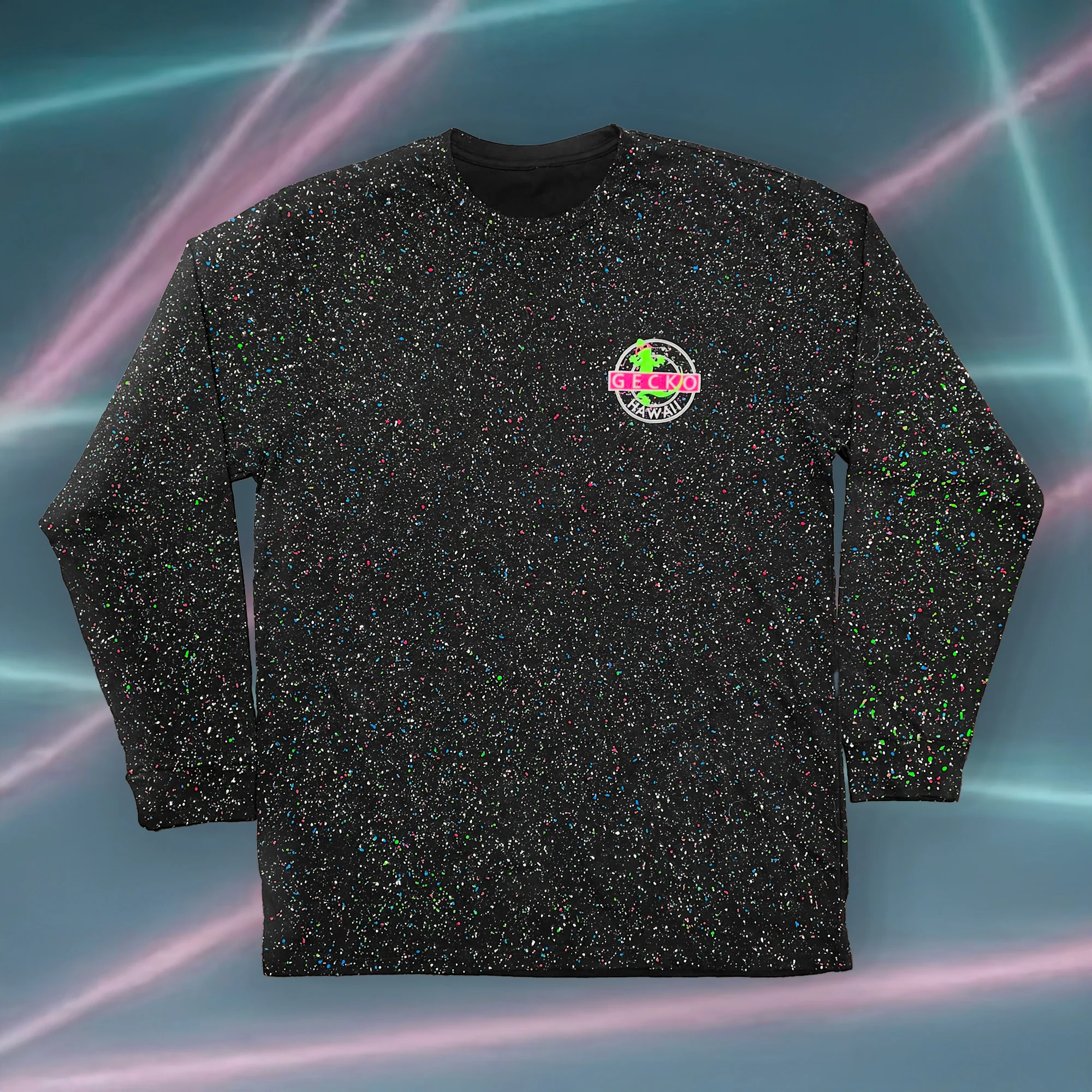 Gecko Vinyl Glow In The Dark Splatter Long Sleeve - Image 3