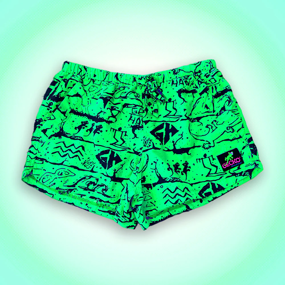 Gecko Wall - Neon Green Beach Runners (Unisex) - Image 2