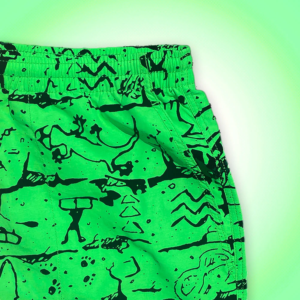 Gecko Wall - Neon Green Beach Runners (Unisex) - Image 5