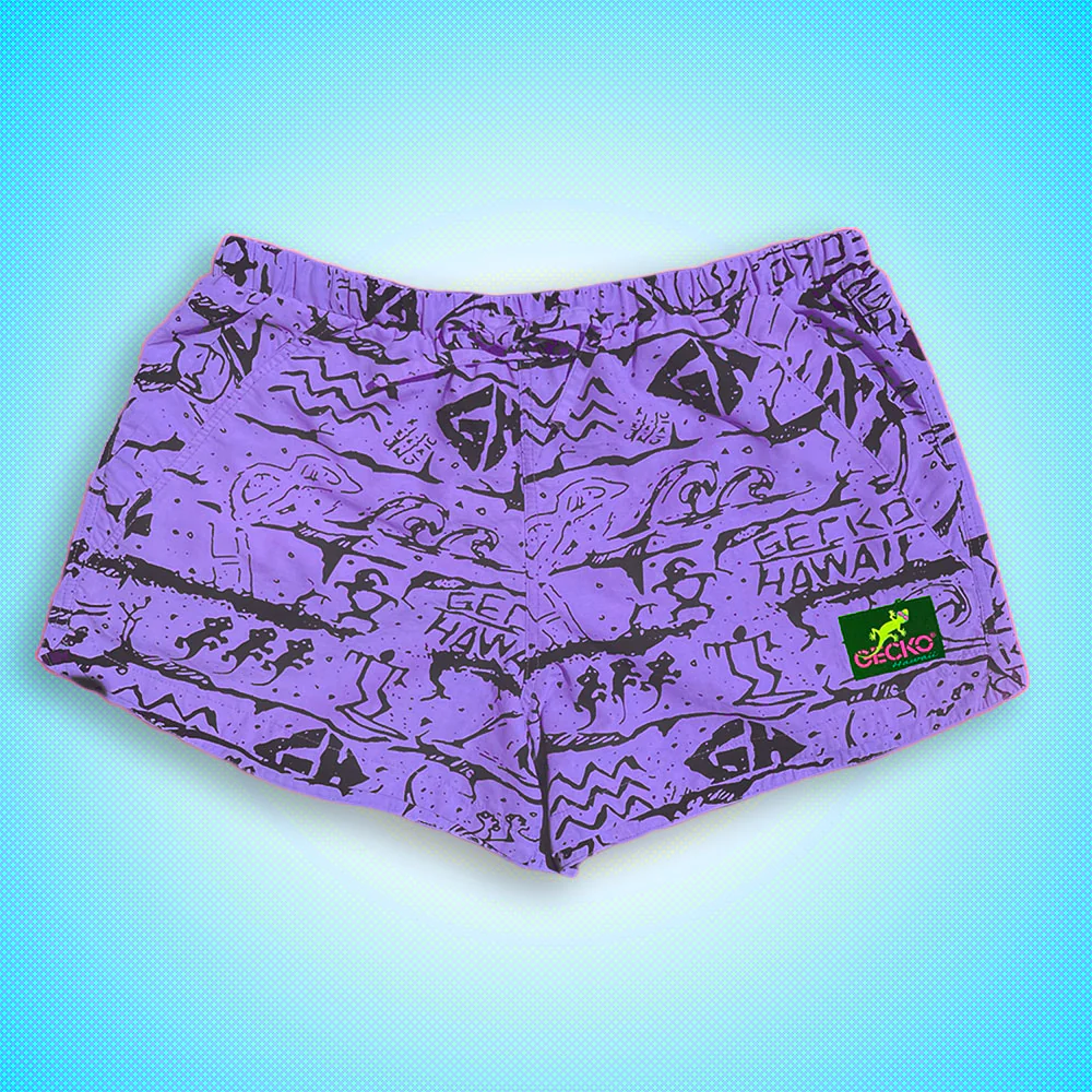 Gecko Wall - Neon Purple Beach Runners (Unisex) - Image 4