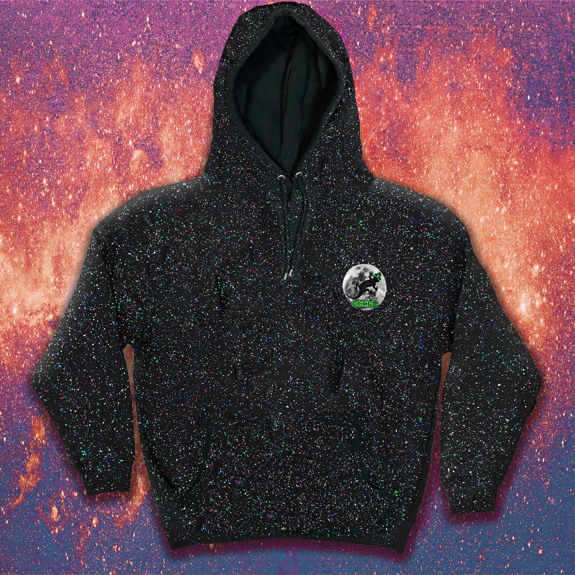 Glow In The Dark Splatter Moon Hoodie - Image 2