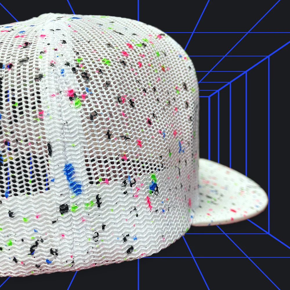 Glow-In-The-Dark Splatter White Snapback Hat (LIMITED) - Image 4