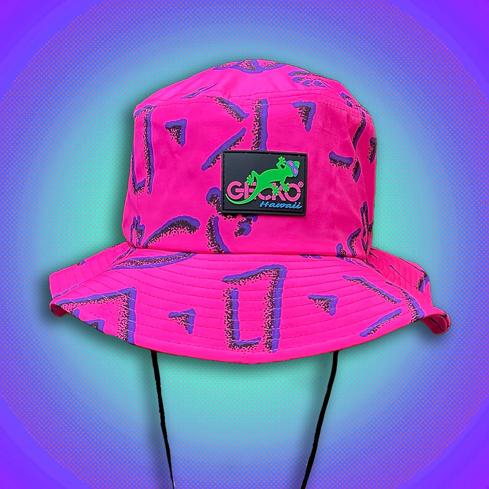 Hot Pink Petro Boonie / Wide Brimmed Bucket Hat - Image 3