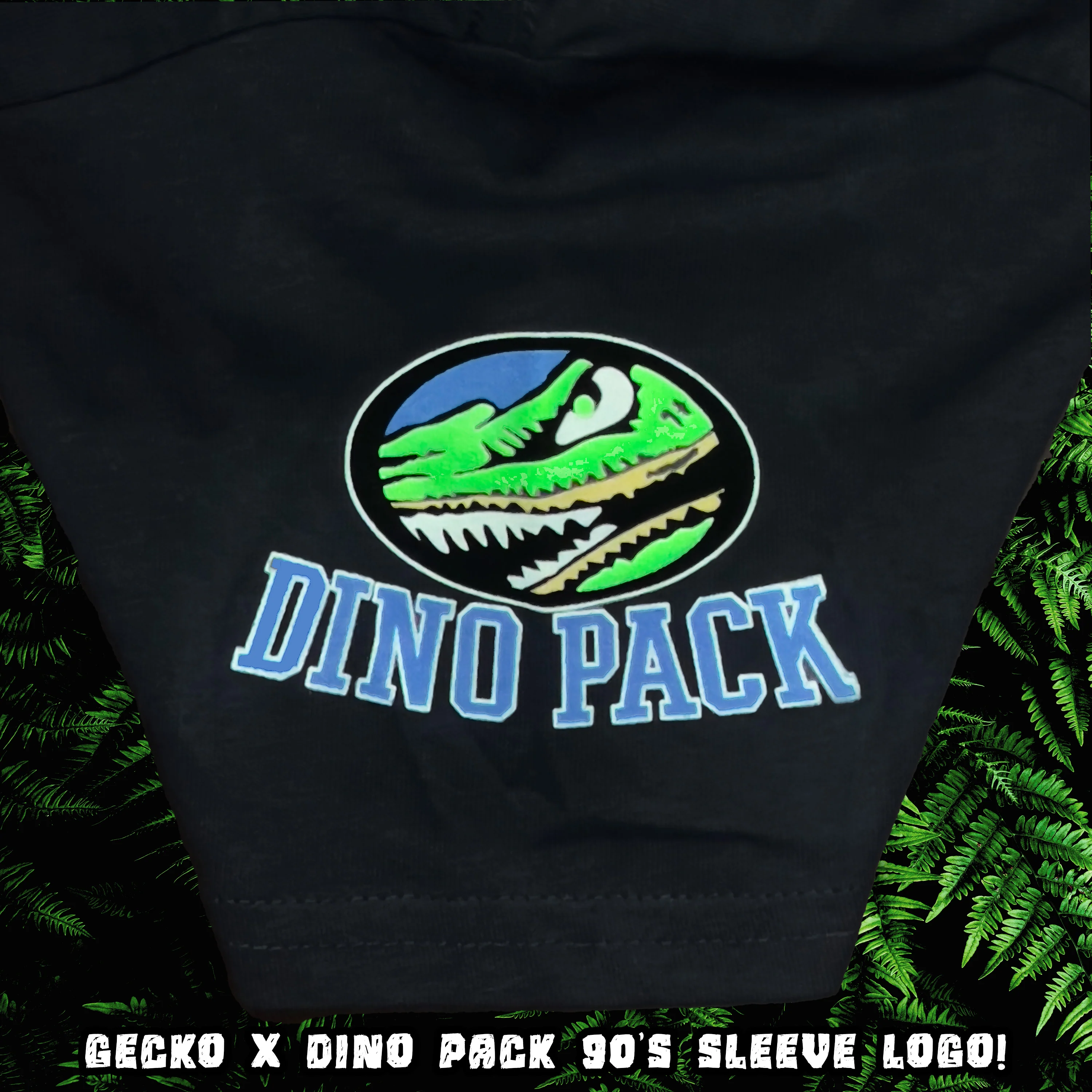 KIDS - '93 Dino Pack X Gecko Black Tee - Image 2