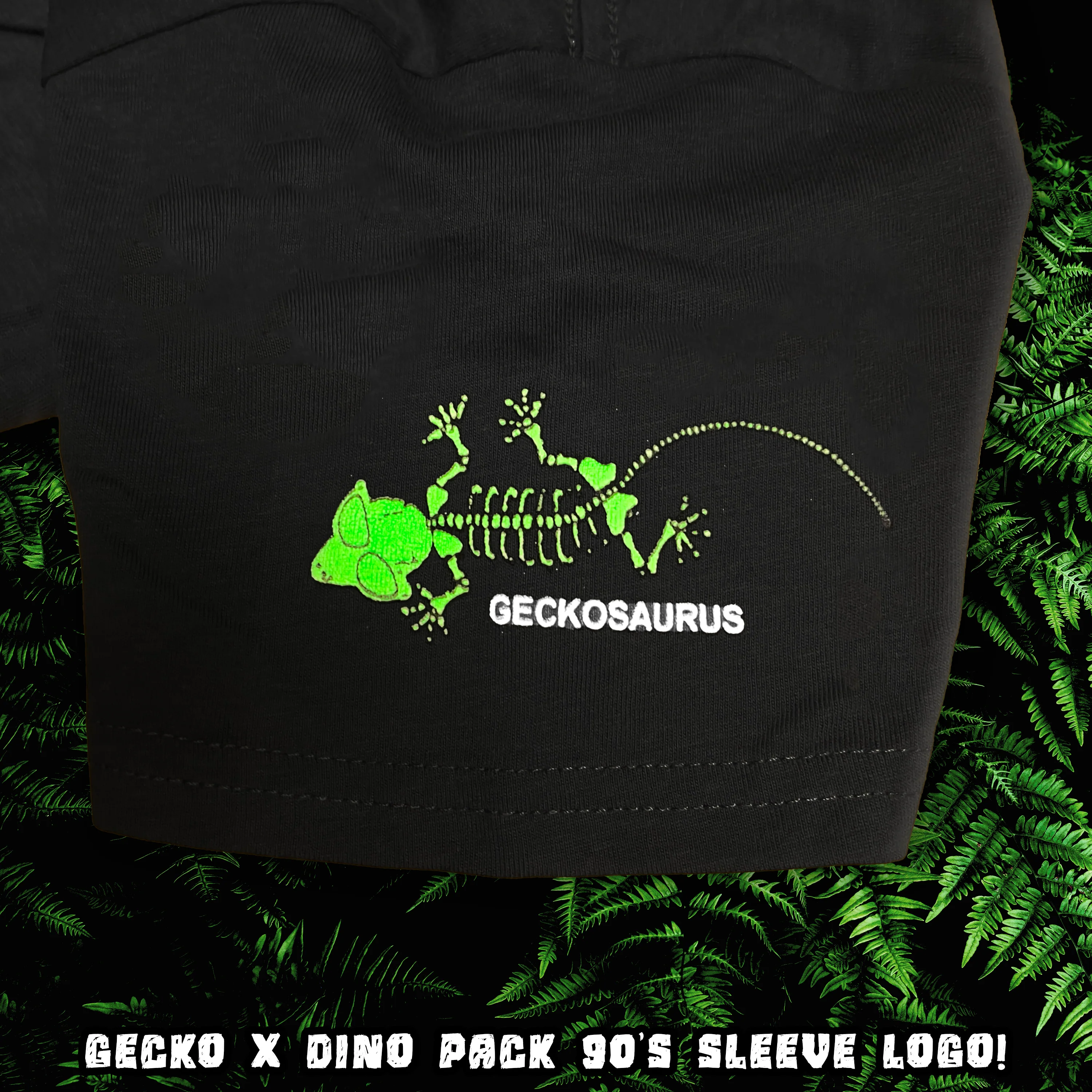 KIDS - '93 Dino Pack X Gecko Black Tee - Image 3