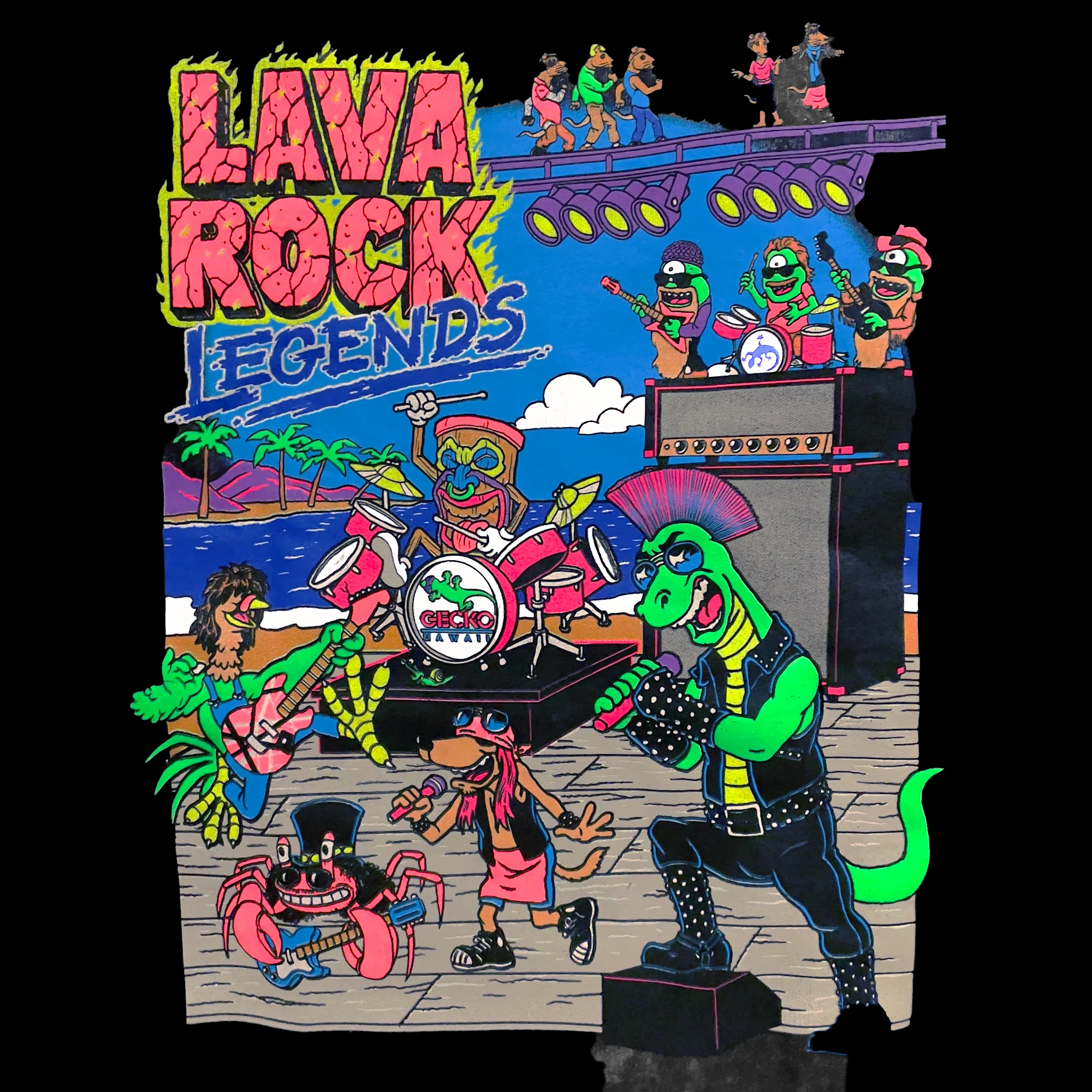 Lava Rock Legends Black Tee - Gecko X Nazar - Image 3