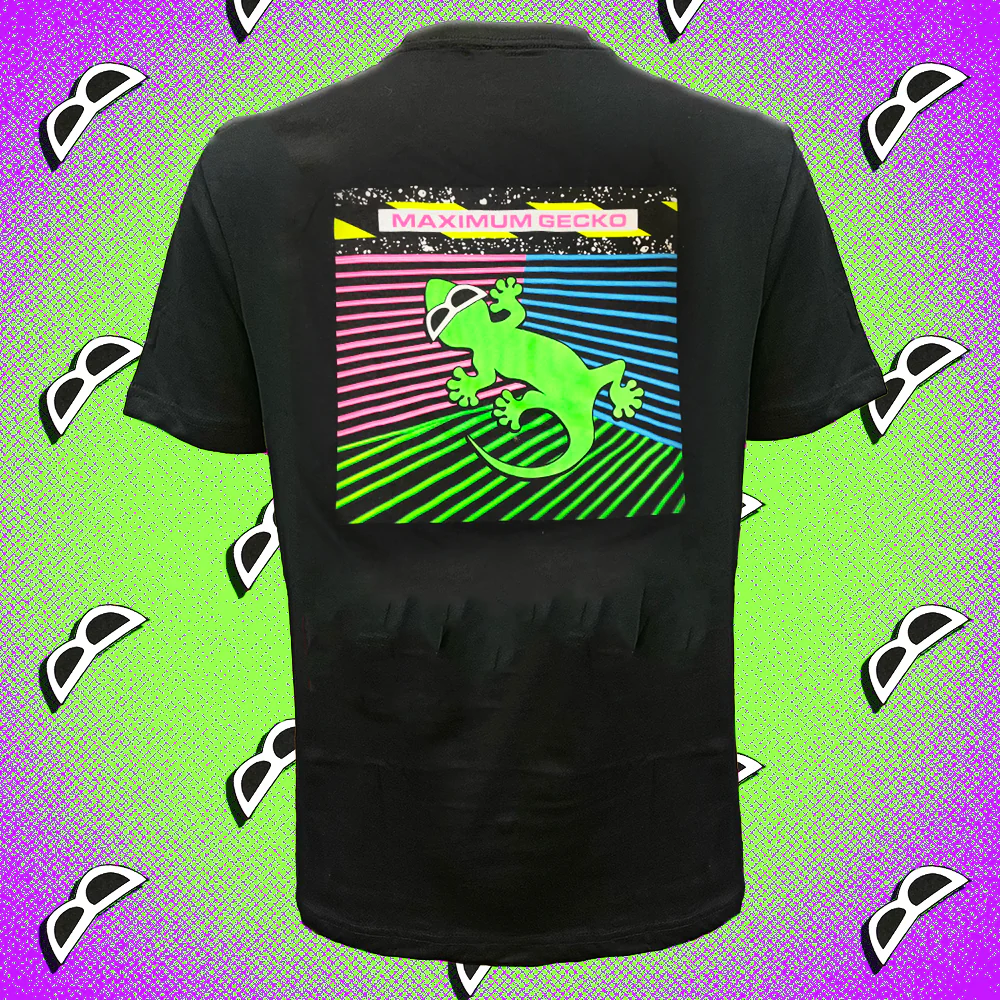 Maximum Gecko - Black Tee - Image 5