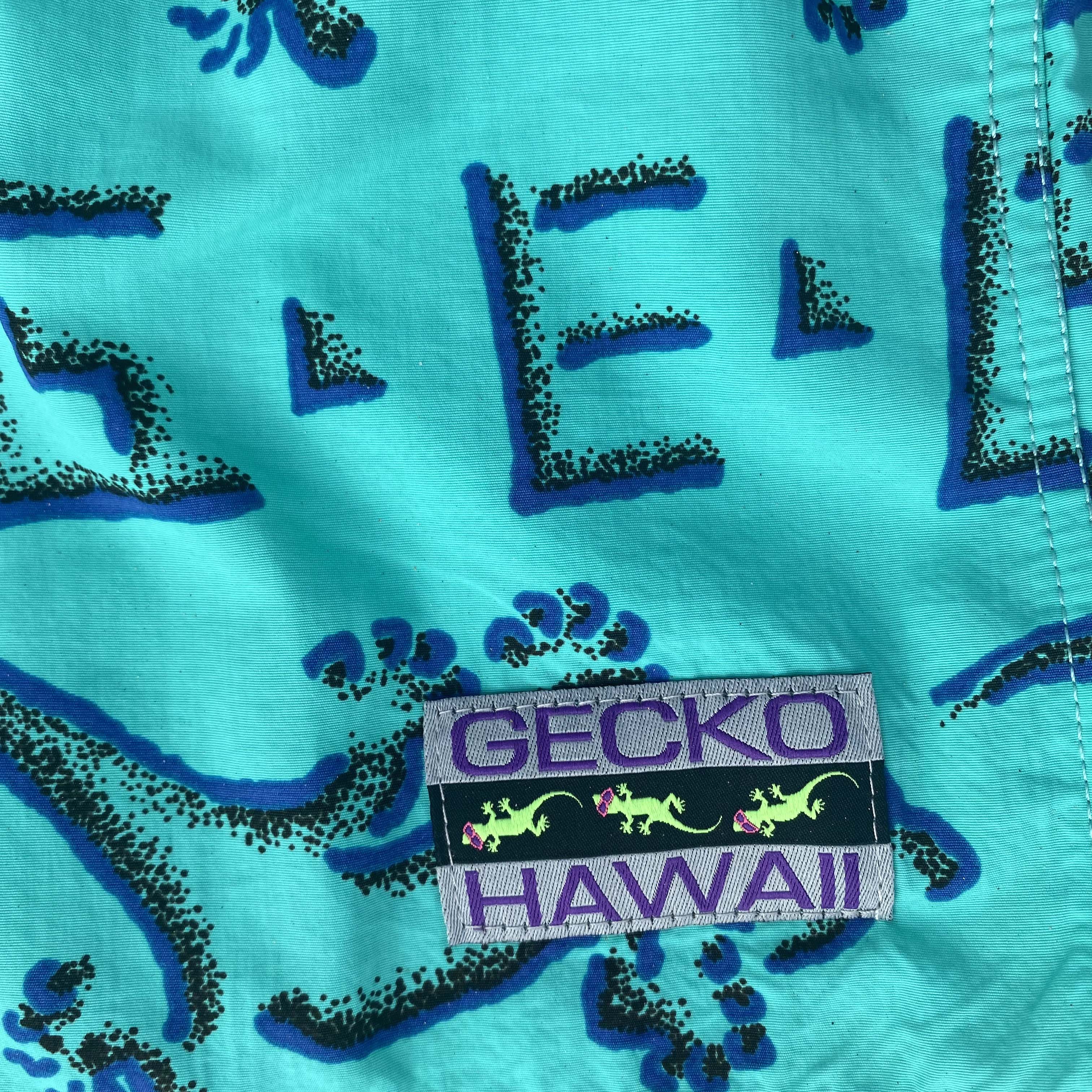Original Neon Mint/Pink Split Petro Volley Shorts - Image 2