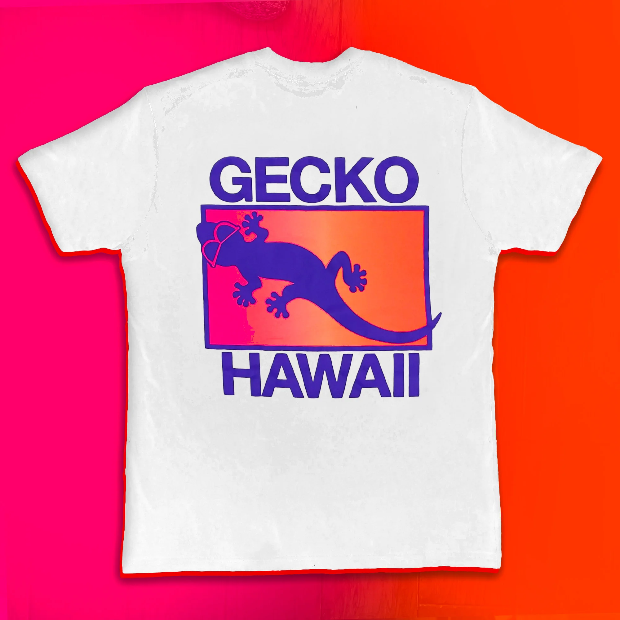 Neon Drift -  Tequila Sunset White Tee - Image 3