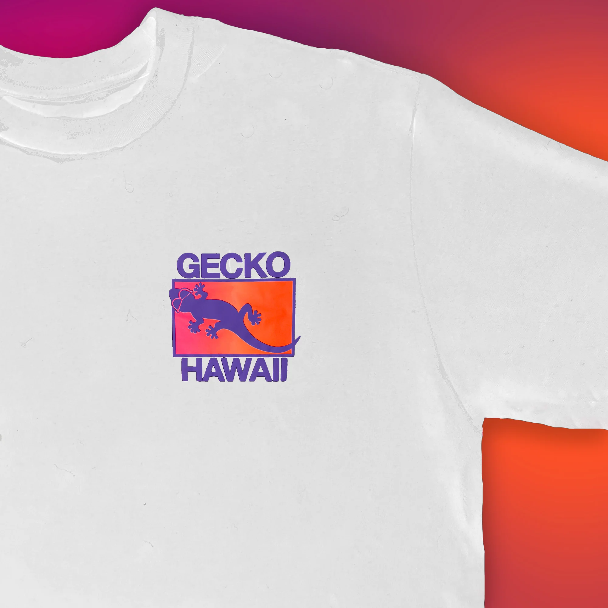 Neon Drift -  Tequila Sunset White Tee - Image 4