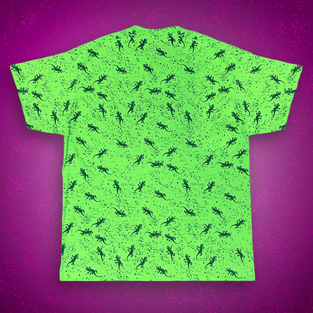 Neon Green Forever Gecko Puffed Lava Tee - Image 3