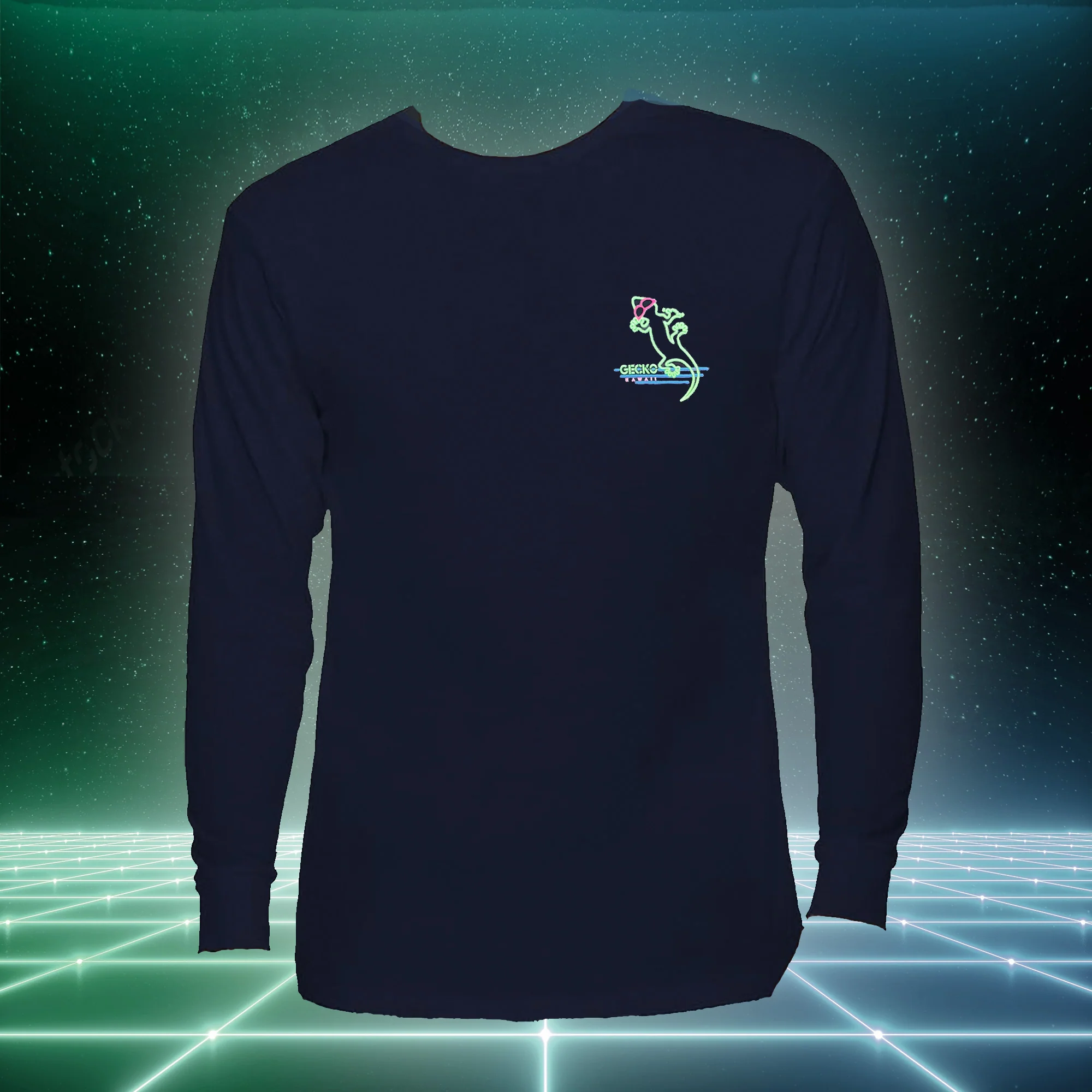 Neon Night Club Navy Long Sleeve - Image 2