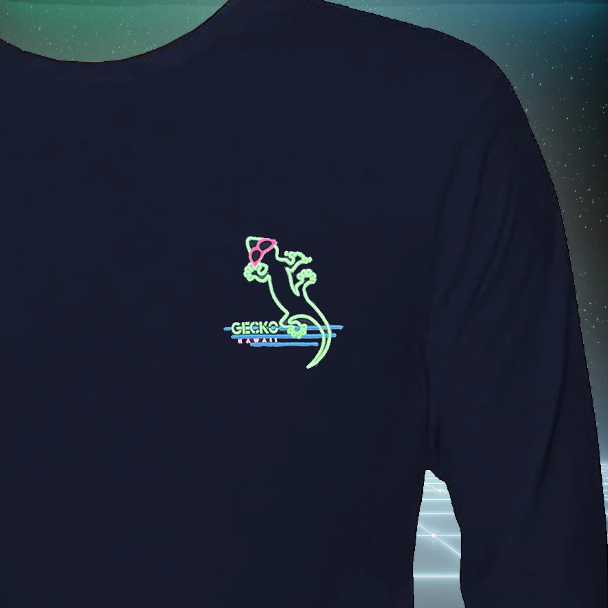 Neon Night Club Navy Long Sleeve - Image 4