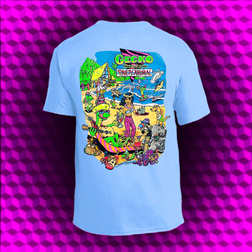 Original Party Animal: 1980's Soft Blue Tee