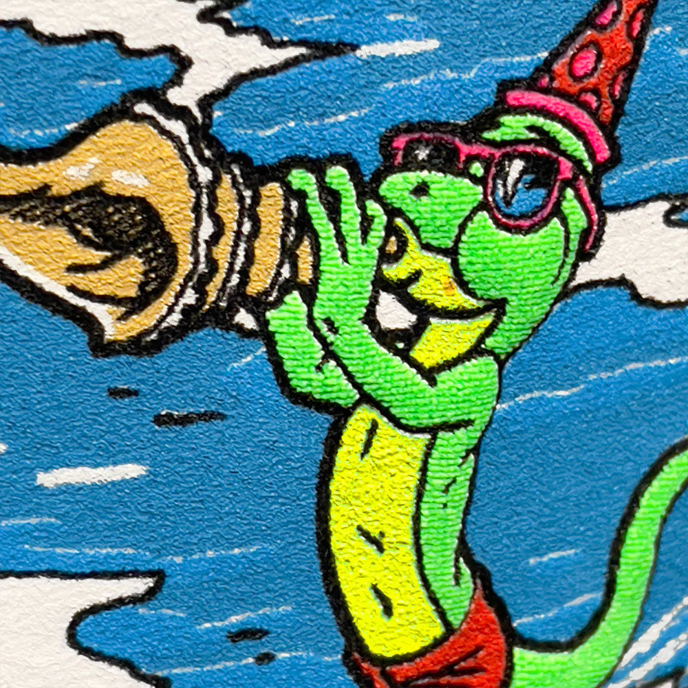 Original Party Animal - 1980's Surfside Cyan Pigment Dyed Tee - Image 10