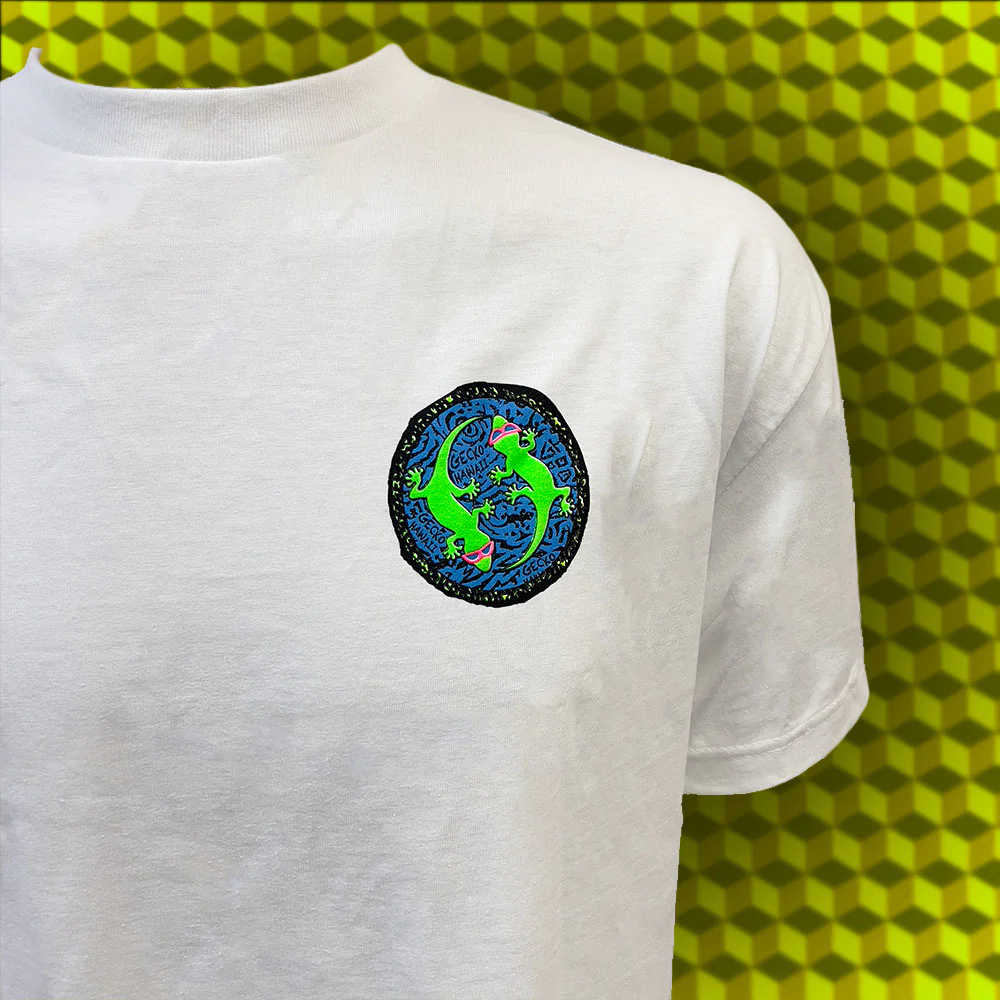 Original Party Animal: Gecko X Nazar White Tee - Image 2
