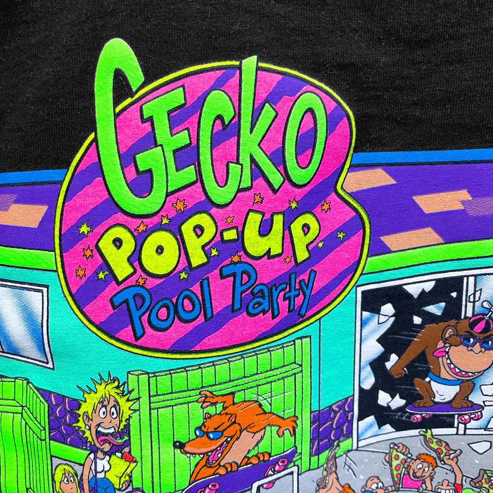 Pop-Up Pool Party Black Beefy Tee - Image 4