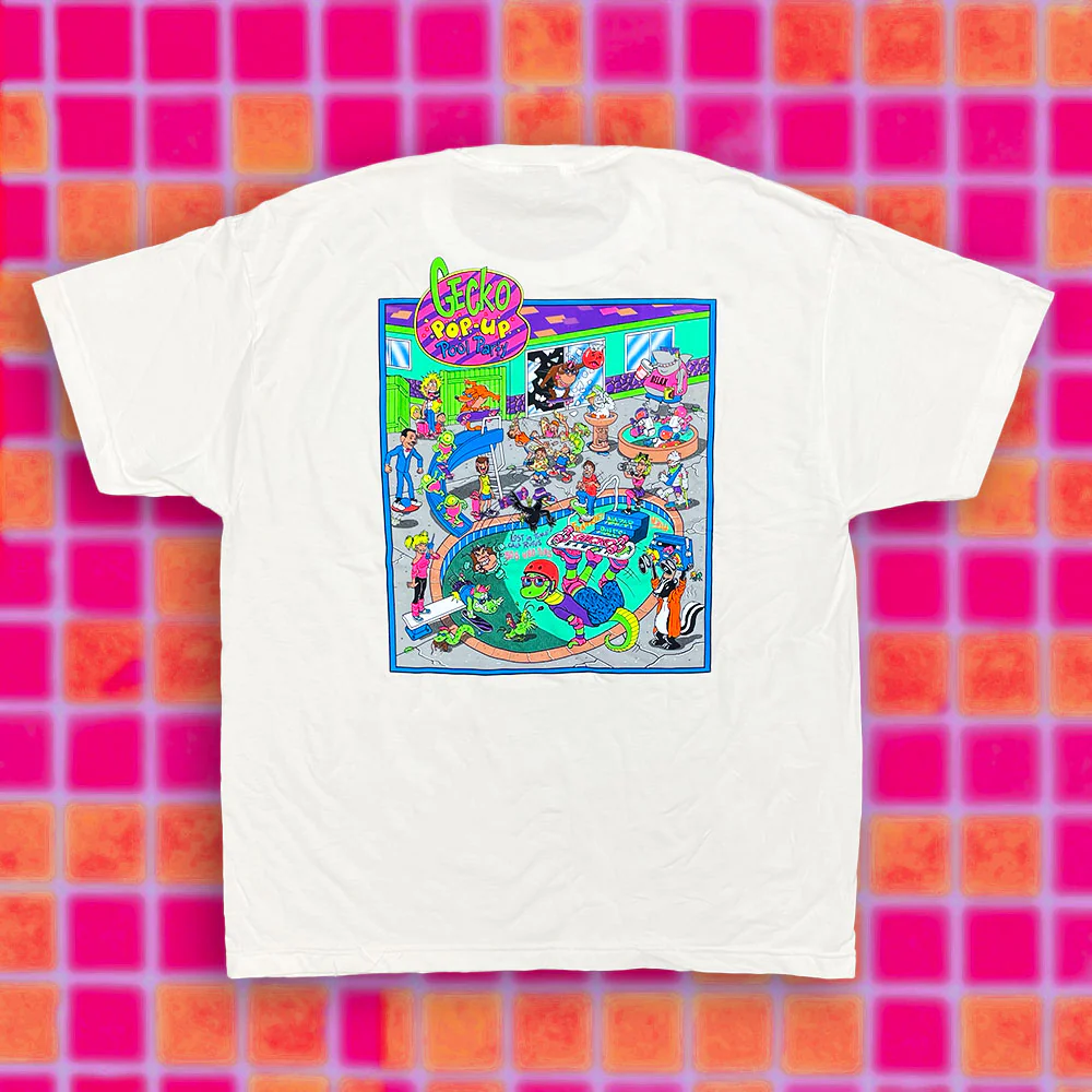 Pop-Up Pool Party Classic White Beefy Tee