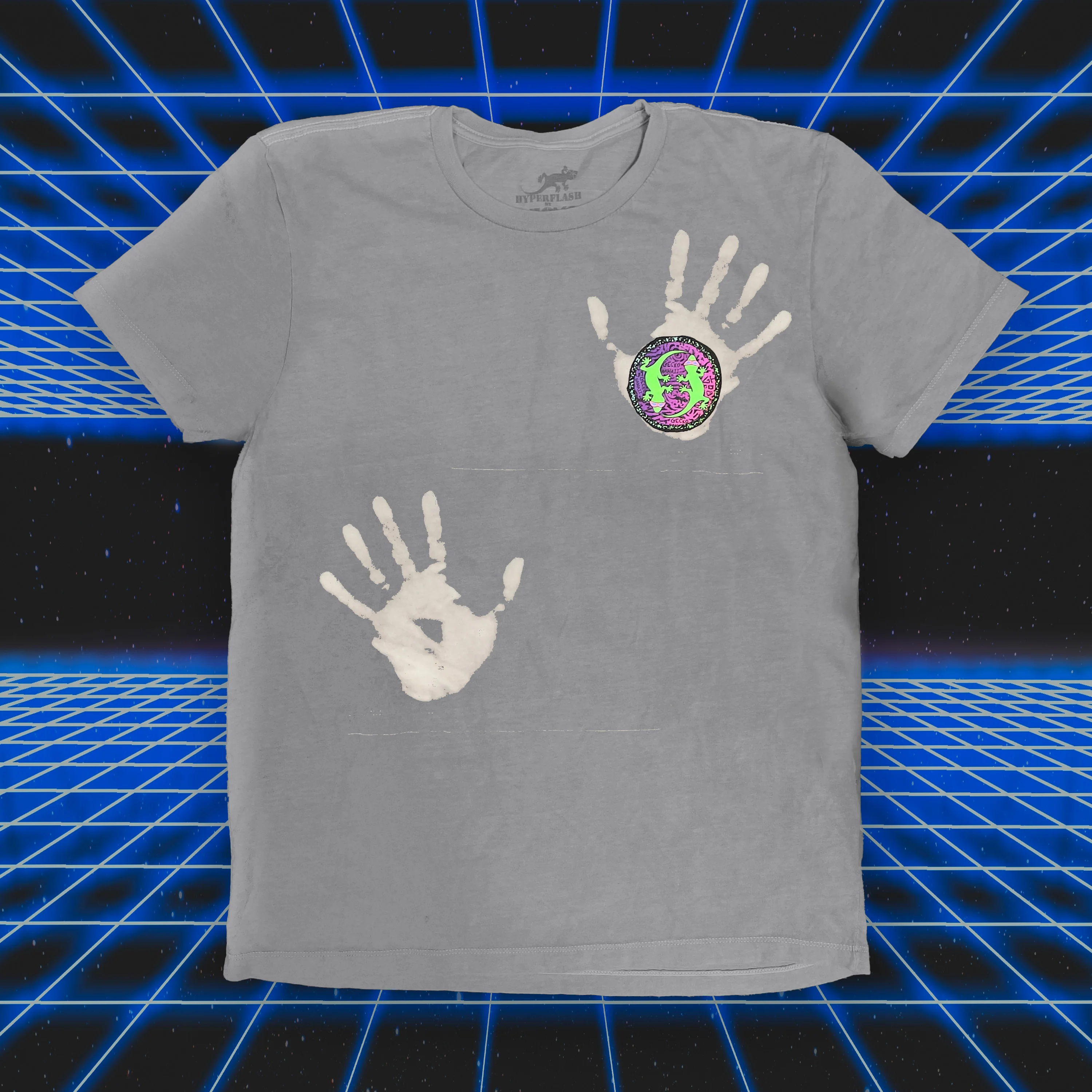 Secret Aloha Arcade Grey-to-White Hyper Tee - Image 2