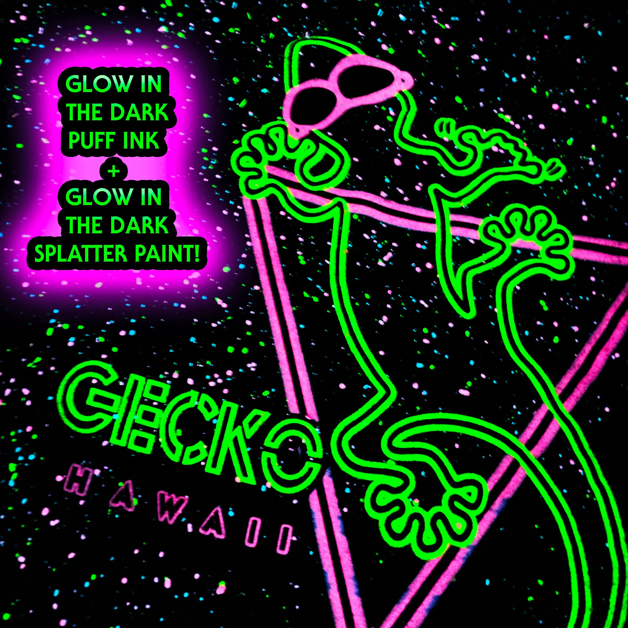Neon Nightclub Glow-In-The-Dark Retro Splatter - Image 3
