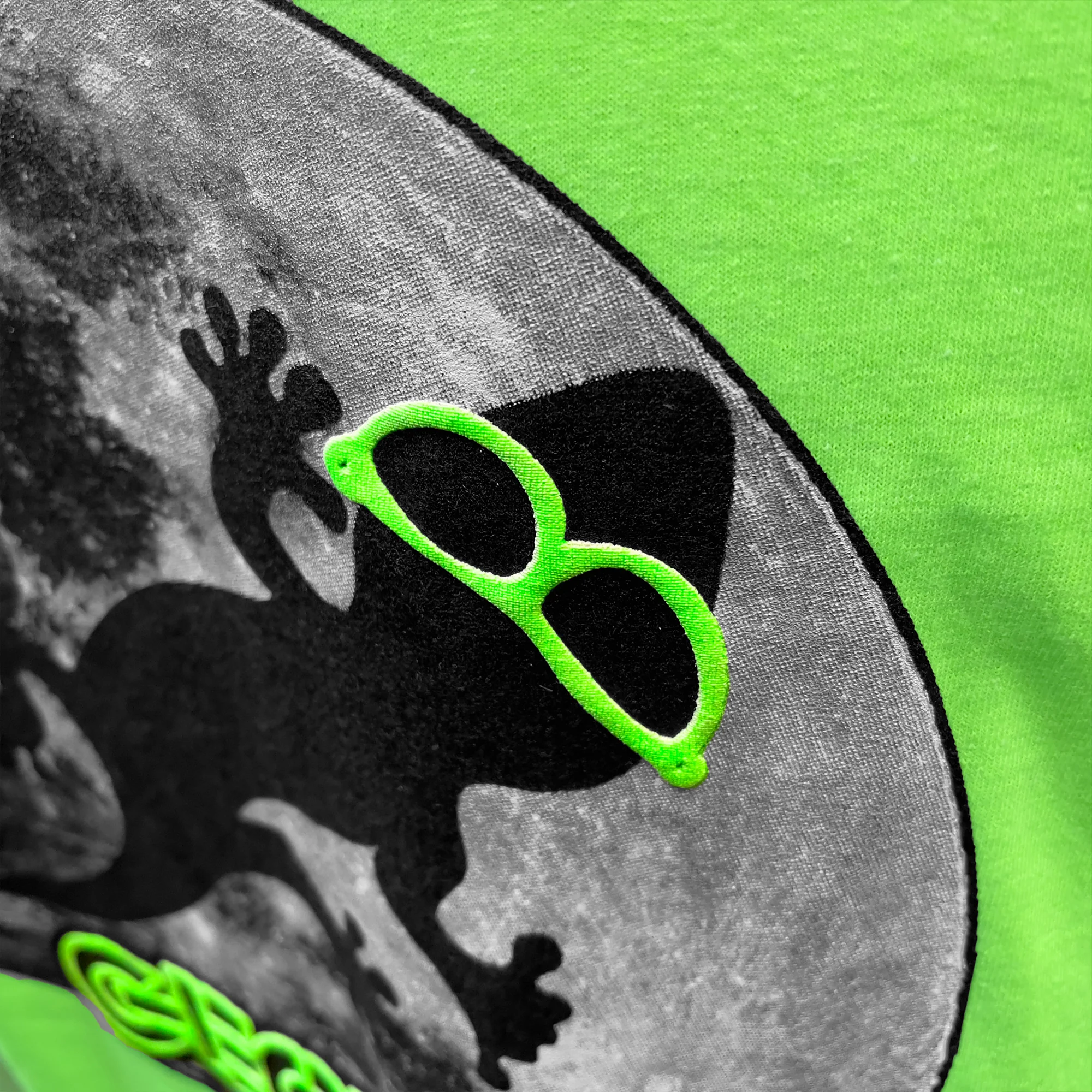 SECRET Super Moon Neon Green Long Sleeve Tee - Image 4