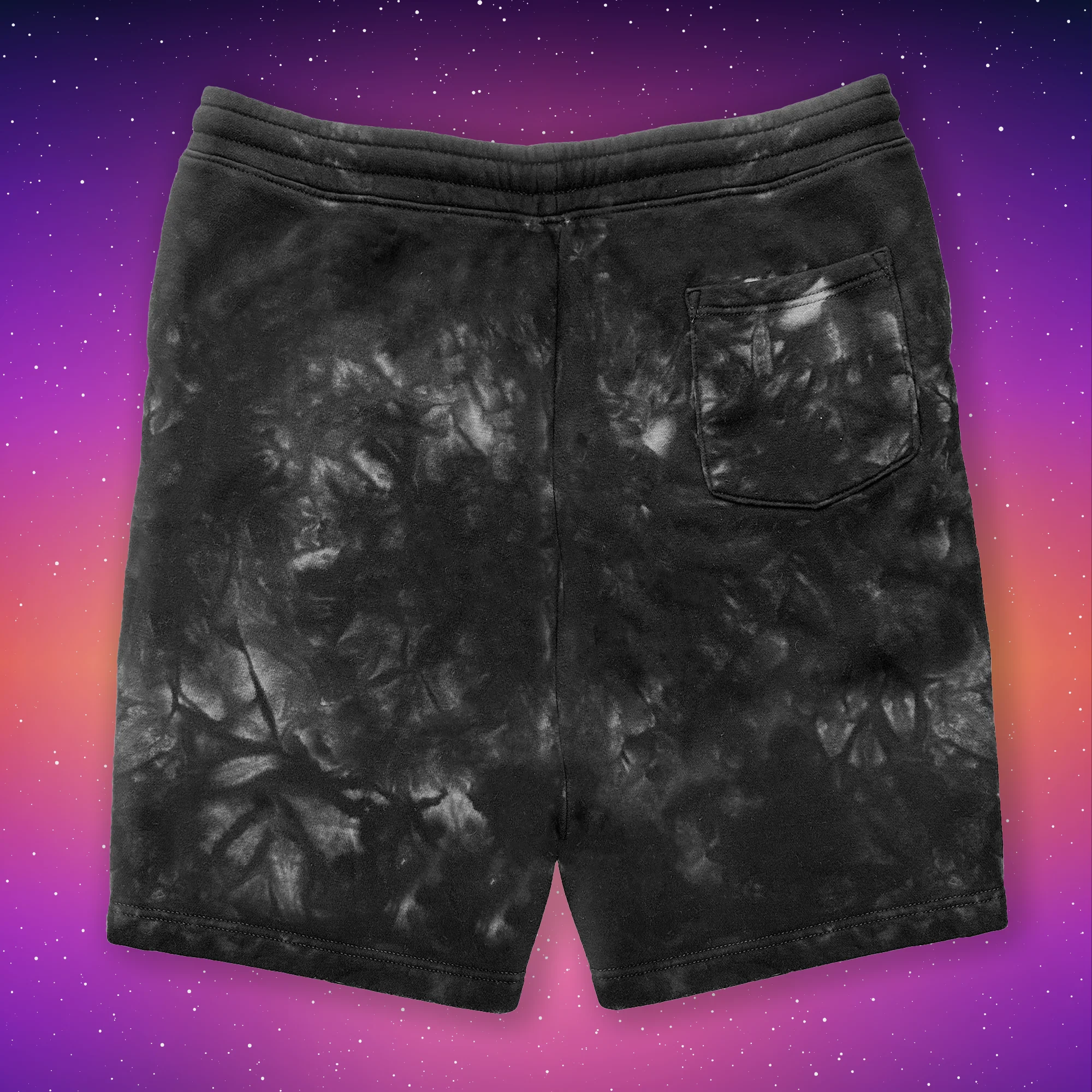 Space Gecko Black Tie-Dye Shorts - Image 2