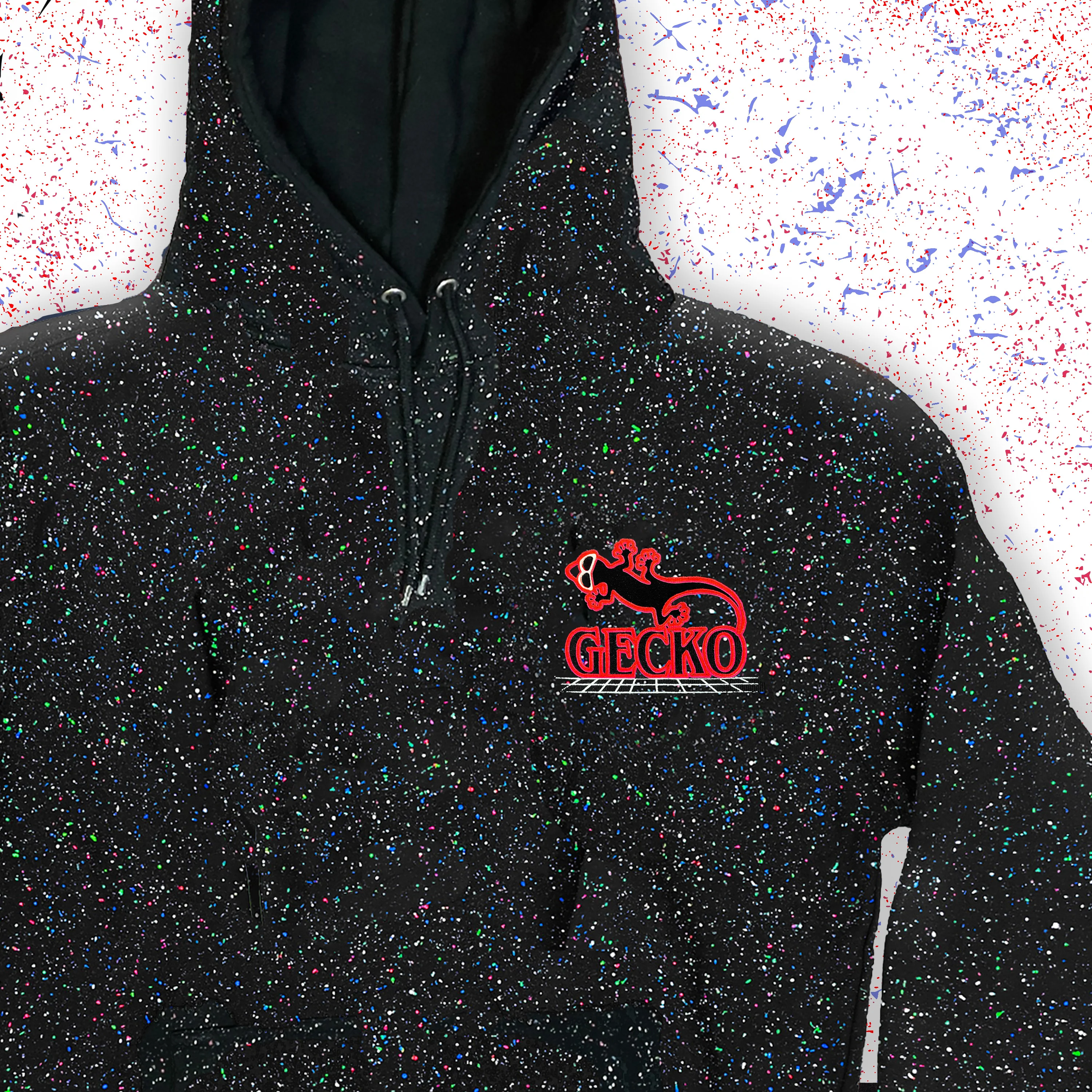 Stranger Times Glow In The Dark Splatter Hoodie - Limited Edition - Image 2