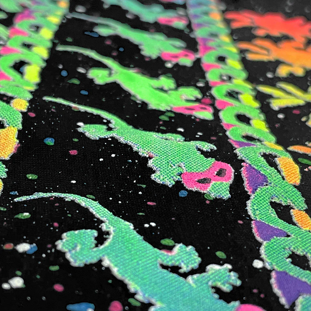 Surf N' Sun - 1980's Splatter Glow Black Tee - Image 6